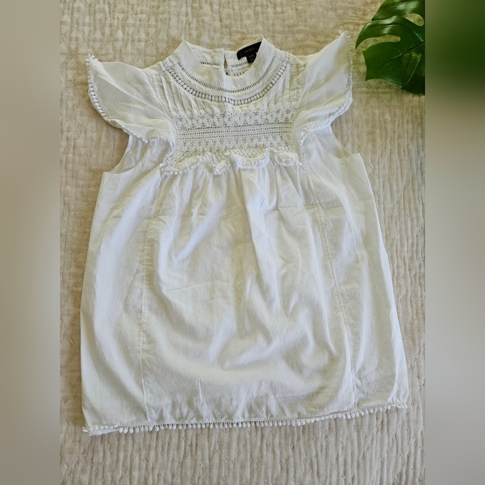 J.Crew White Lace Blouse